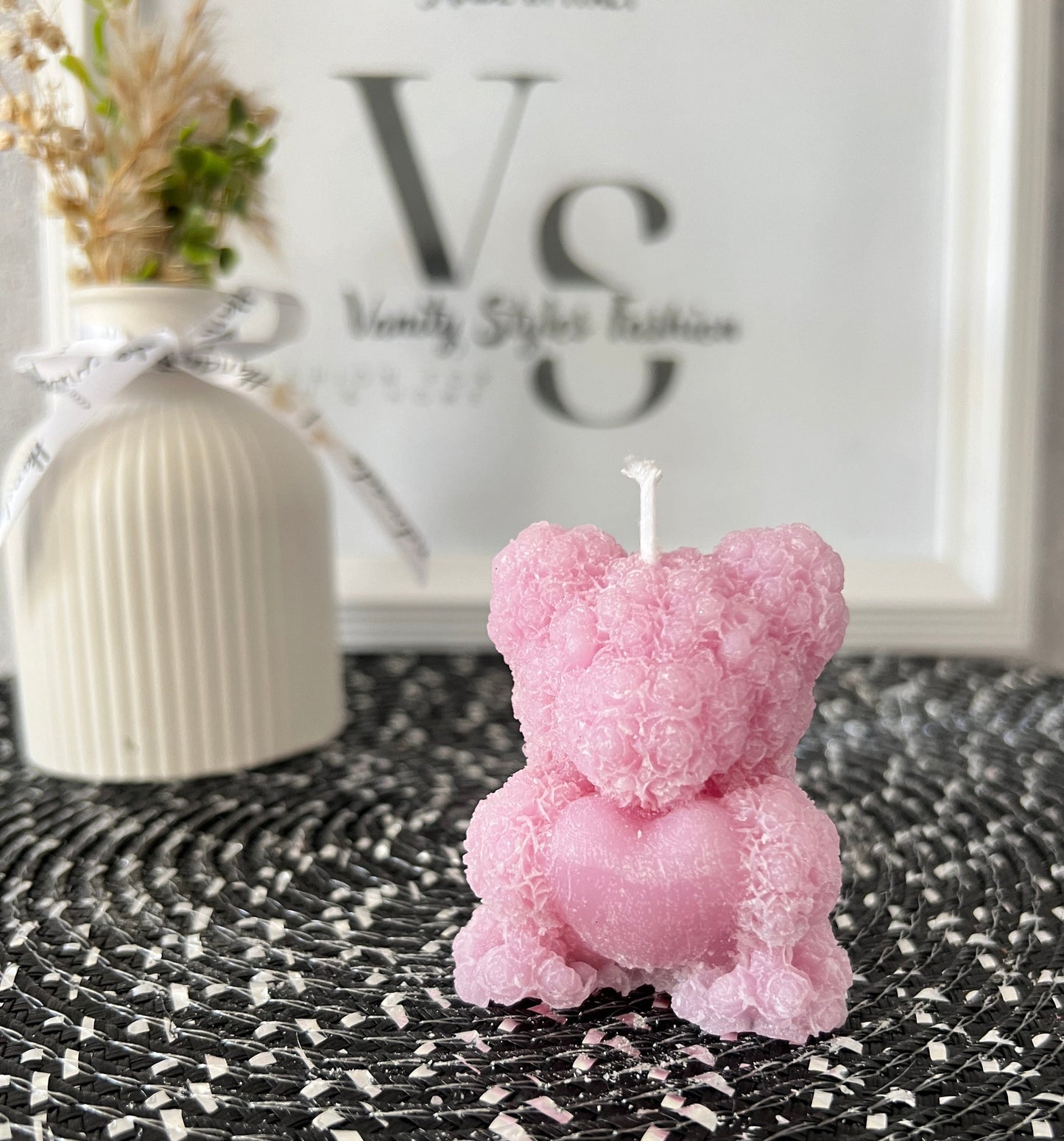 Rosenteddy Kerze klein