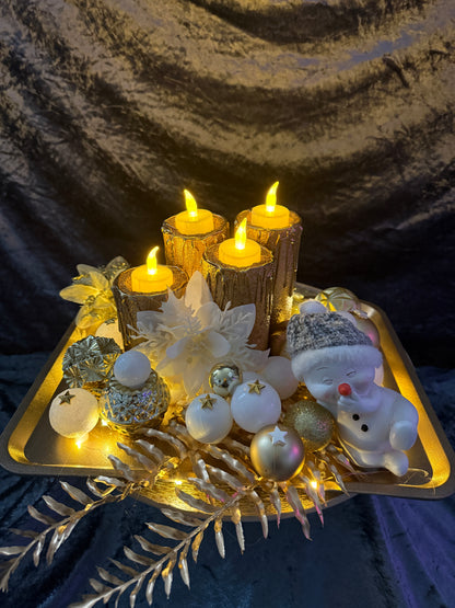 Adventskranz Gold