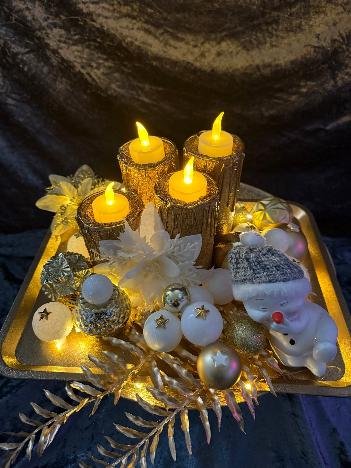 Adventskranz Gold