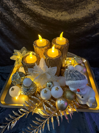 Adventskranz Gold