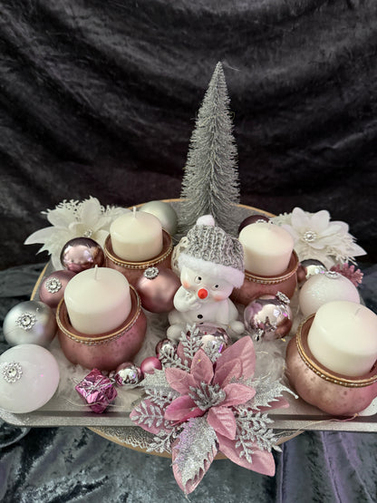 Adventskranz Schneemann