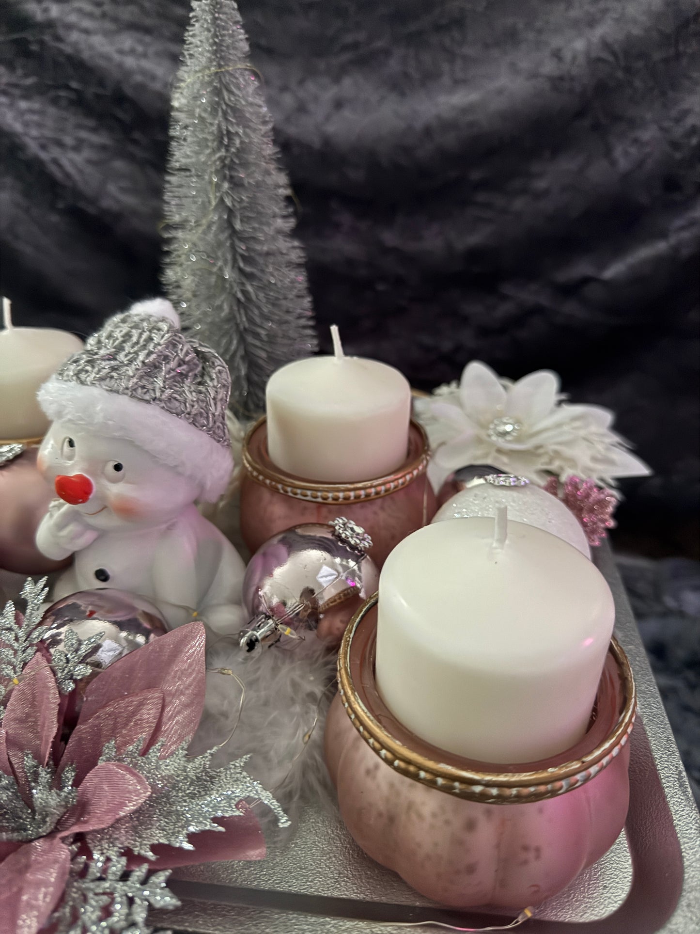 Adventskranz Schneemann