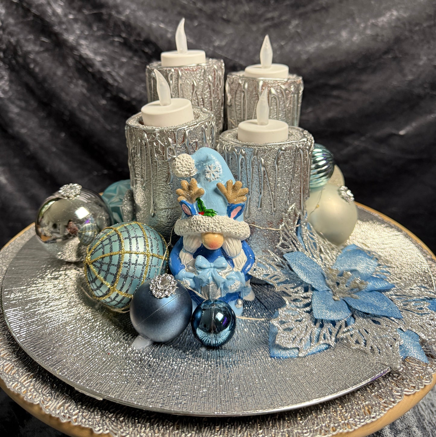 Adventskranz Wichtel rund