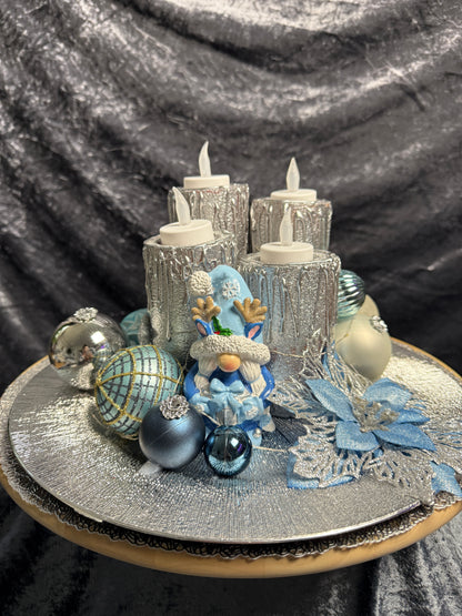 Adventskranz Wichtel rund