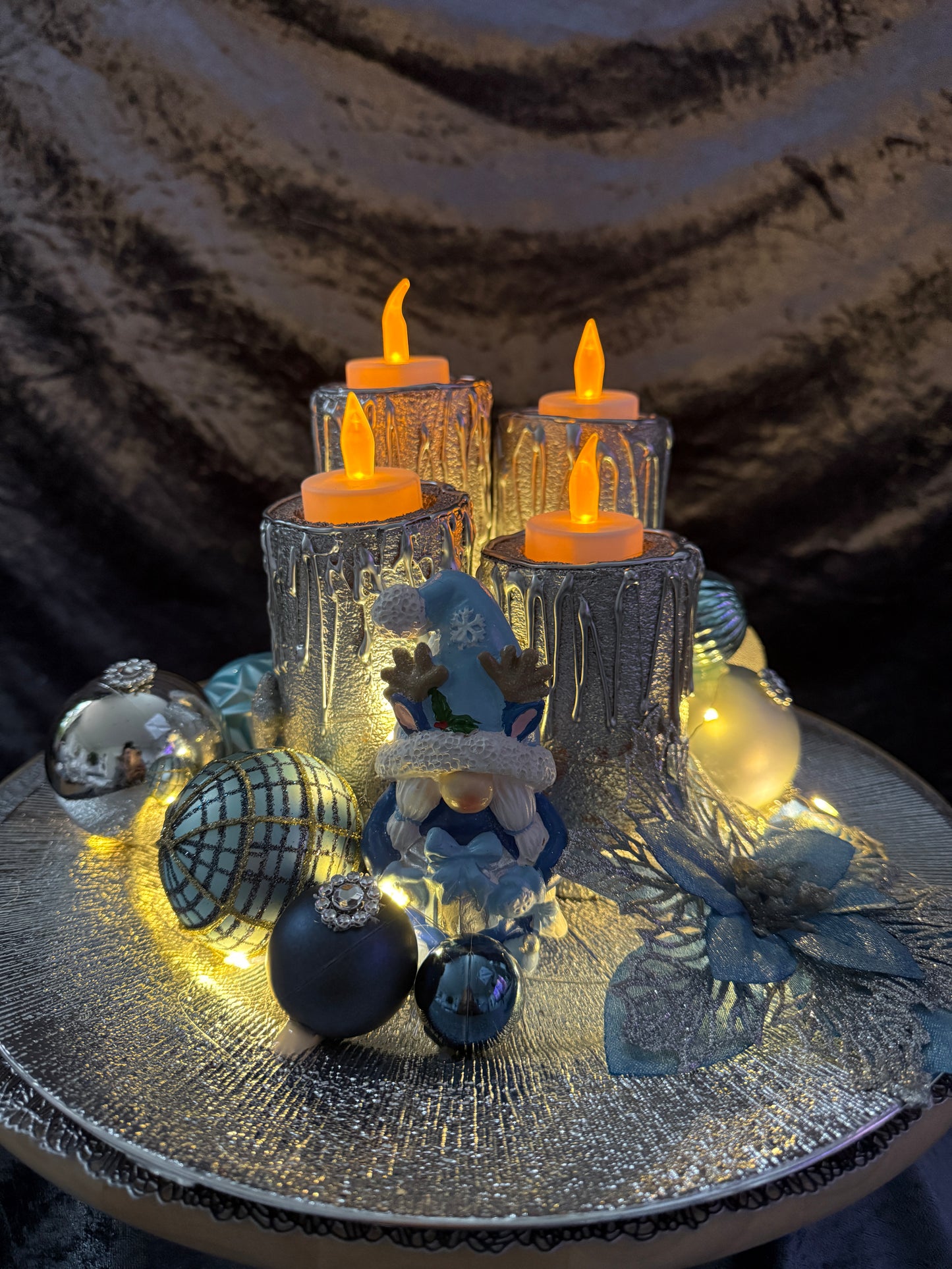 Adventskranz Wichtel rund