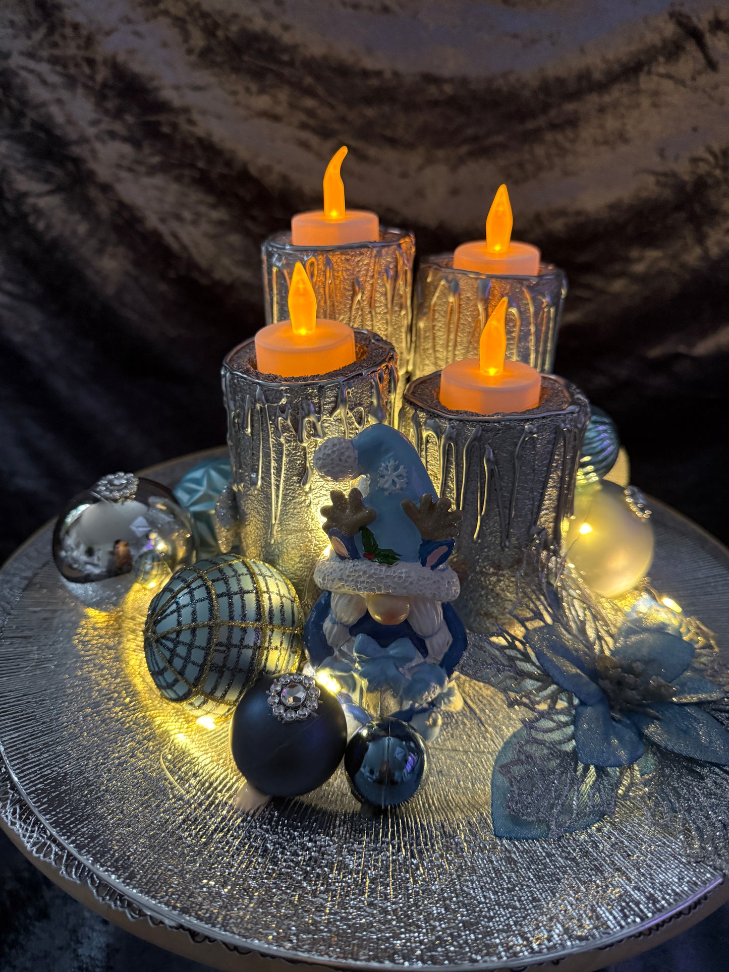 Adventskranz Wichtel rund