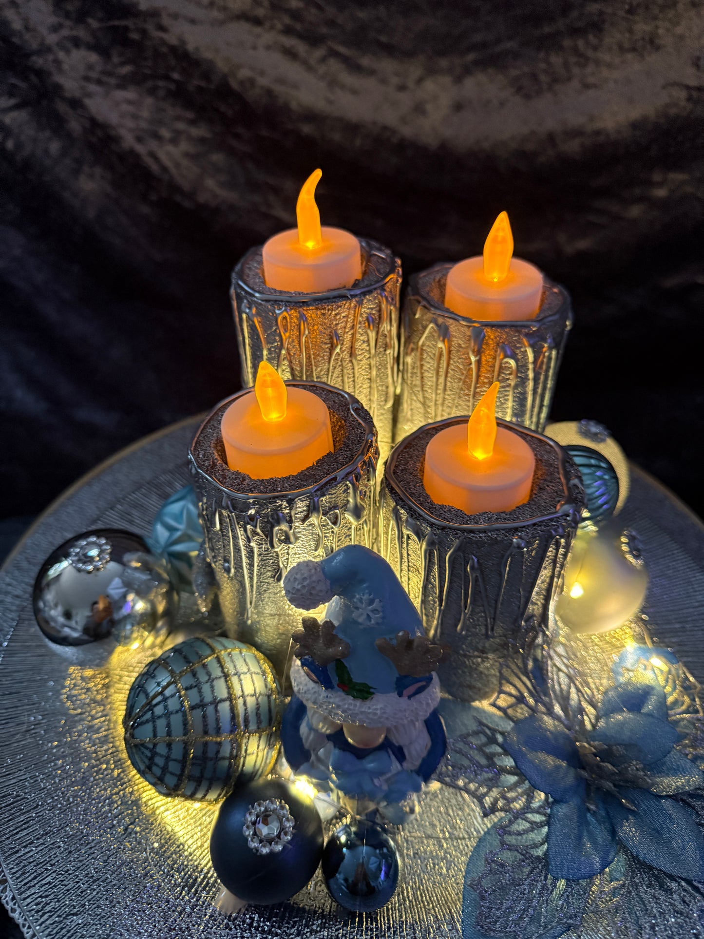 Adventskranz Wichtel rund