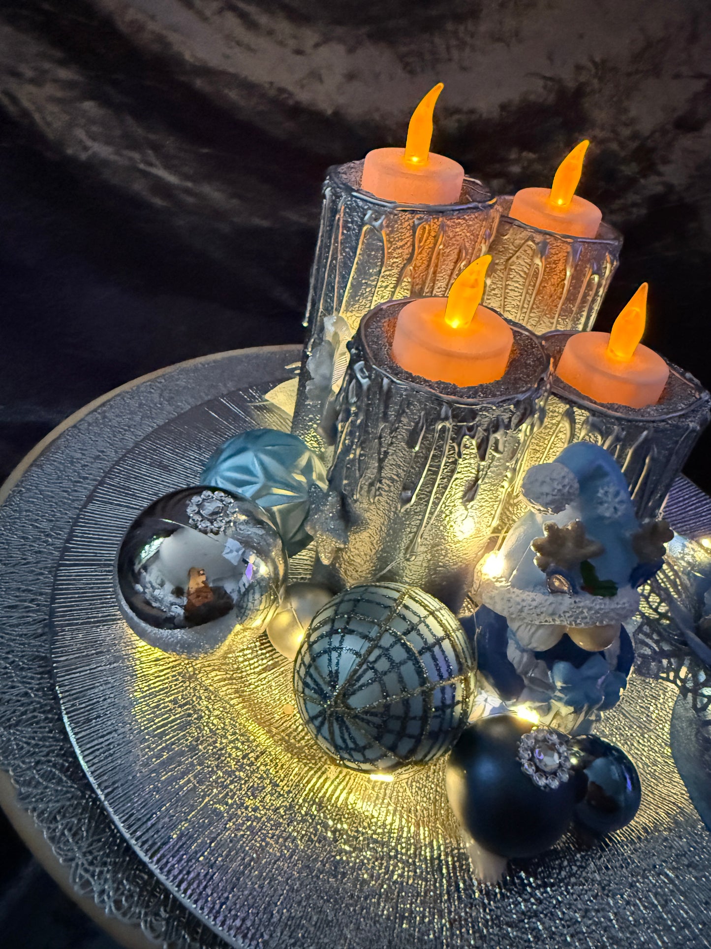 Adventskranz Wichtel rund