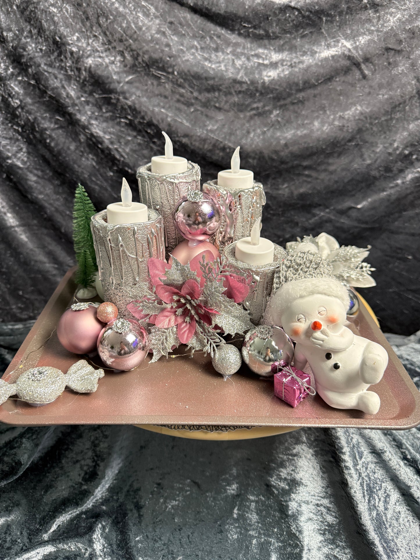 Adventskranz Schneemann