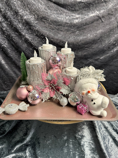 Adventskranz Schneemann