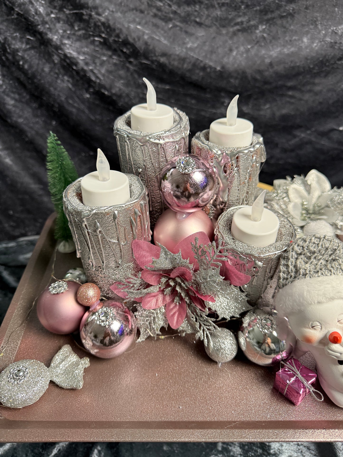 Adventskranz Schneemann