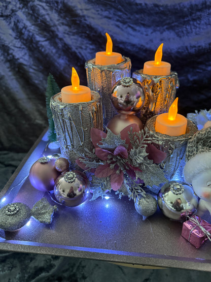 Adventskranz Schneemann