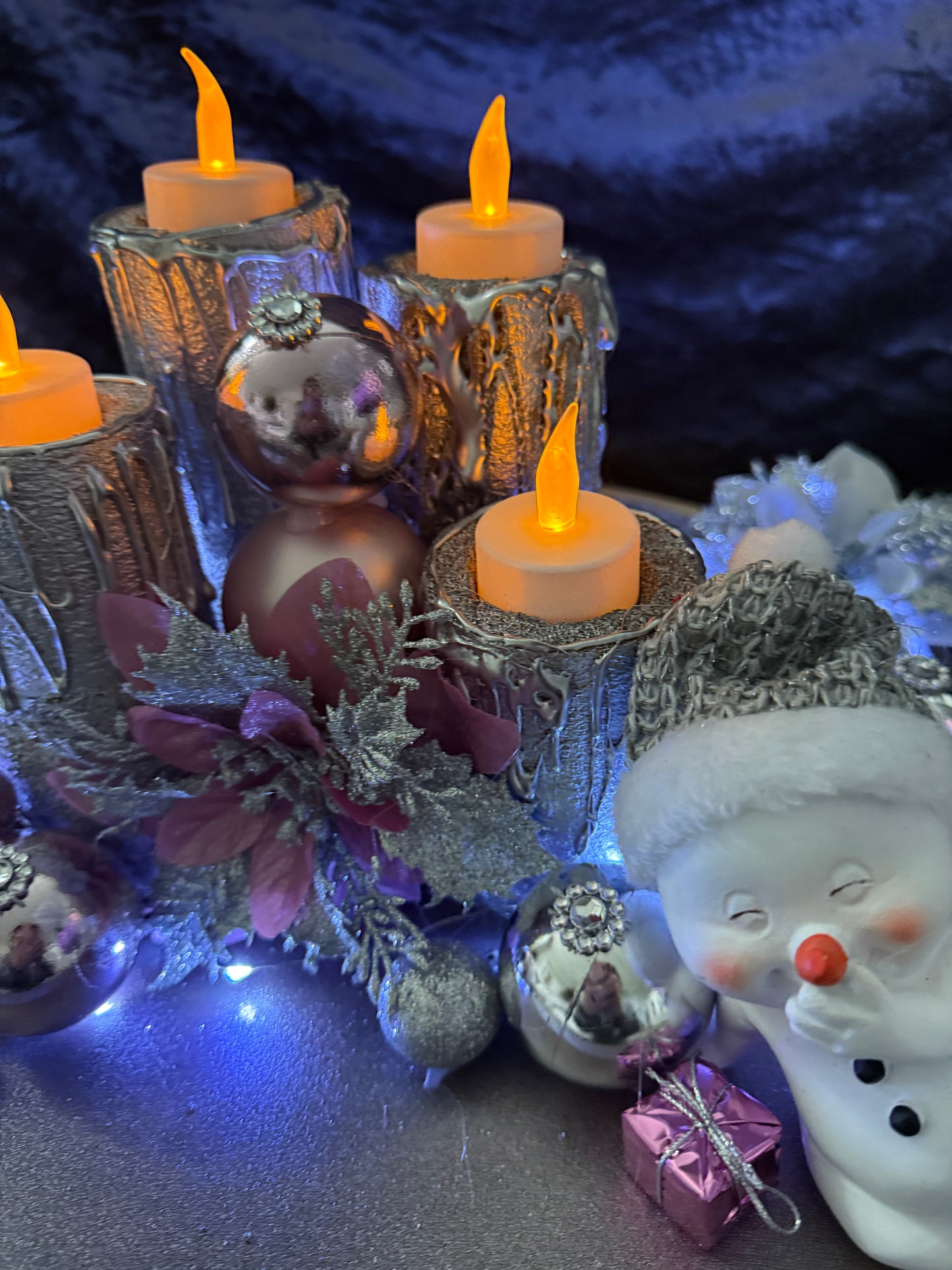 Adventskranz Schneemann