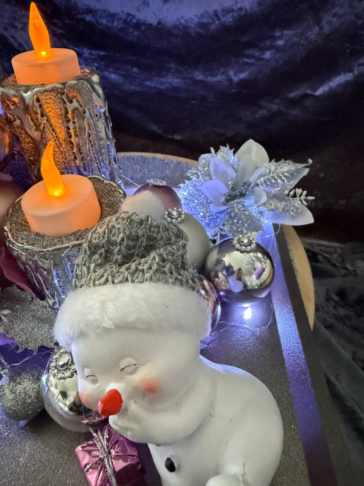 Adventskranz Schneemann