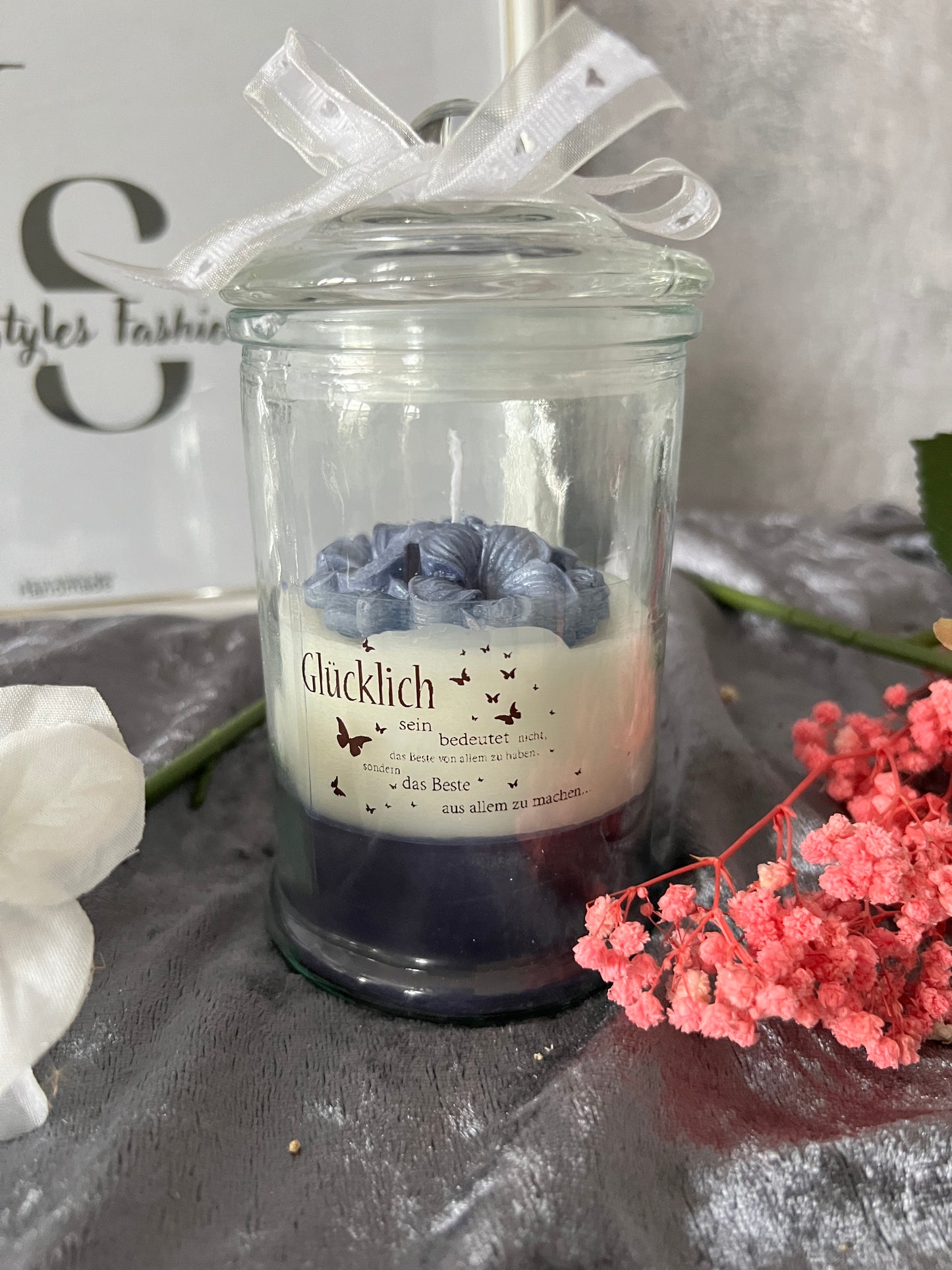 Luxury Rose Candle Glücklich