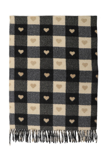 Riesiger Kuschel Schal Black Heart