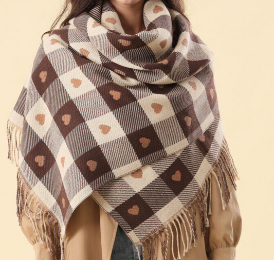 Riesiger Kuschel Schal Heart