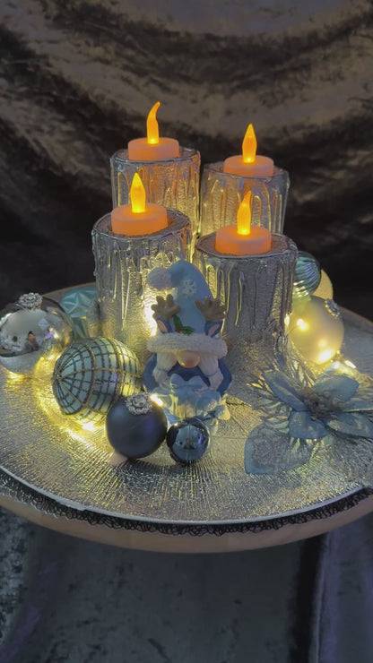 Adventskranz Wichtel rund