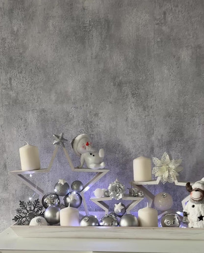 Adventskranz Stern Schneemann