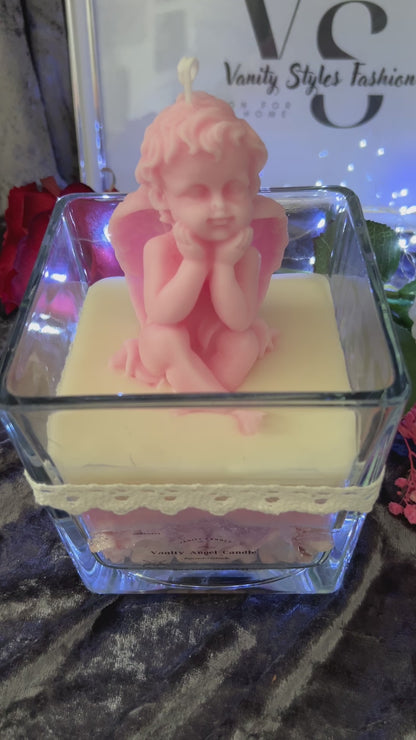 Vanity Angel Candle pink