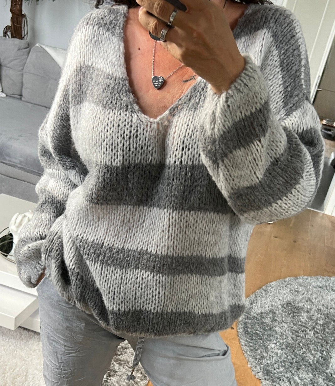 Kuschel Pullover Stripe