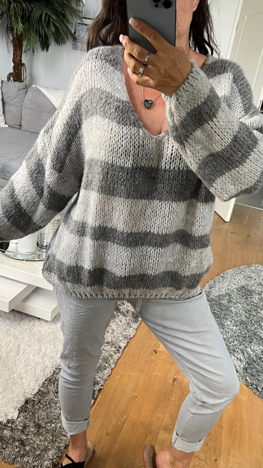 Kuschel Pullover Stripe