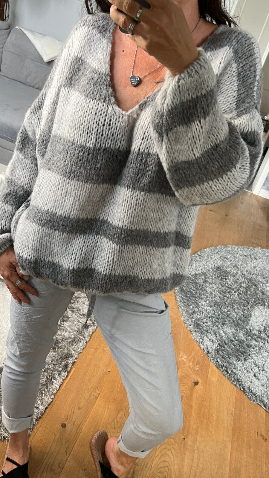 Kuschel Pullover Stripe